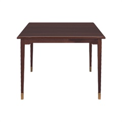 34" Tapered Leg Dining Table with Metal Ferrules